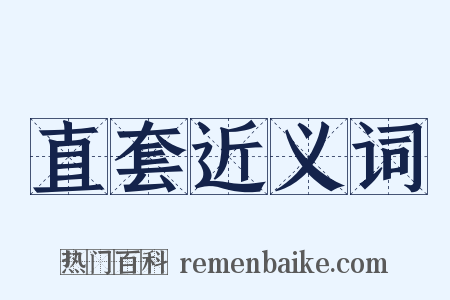 直套近义词是什么意思的图片